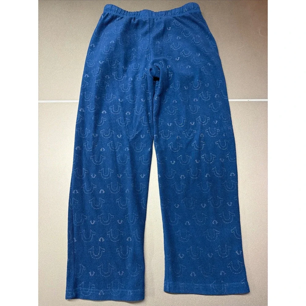 True Religion Men's Small Blue Fleece Loungewear/ Pajama‎ Pants